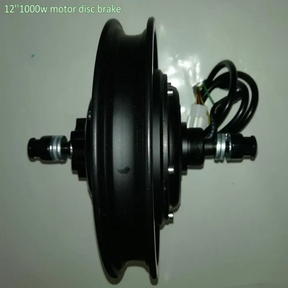 12 дюймов 36v48v60v72v800w1000w безредукторных мотор с Hallsensor диск/Барабанный тормоз