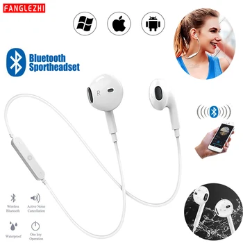 

Earphones Bluetooth Wireless Headphones Noise Cancelling Handsfree Headset Neckband Sport Stereo Earphone With Mic for All Phone