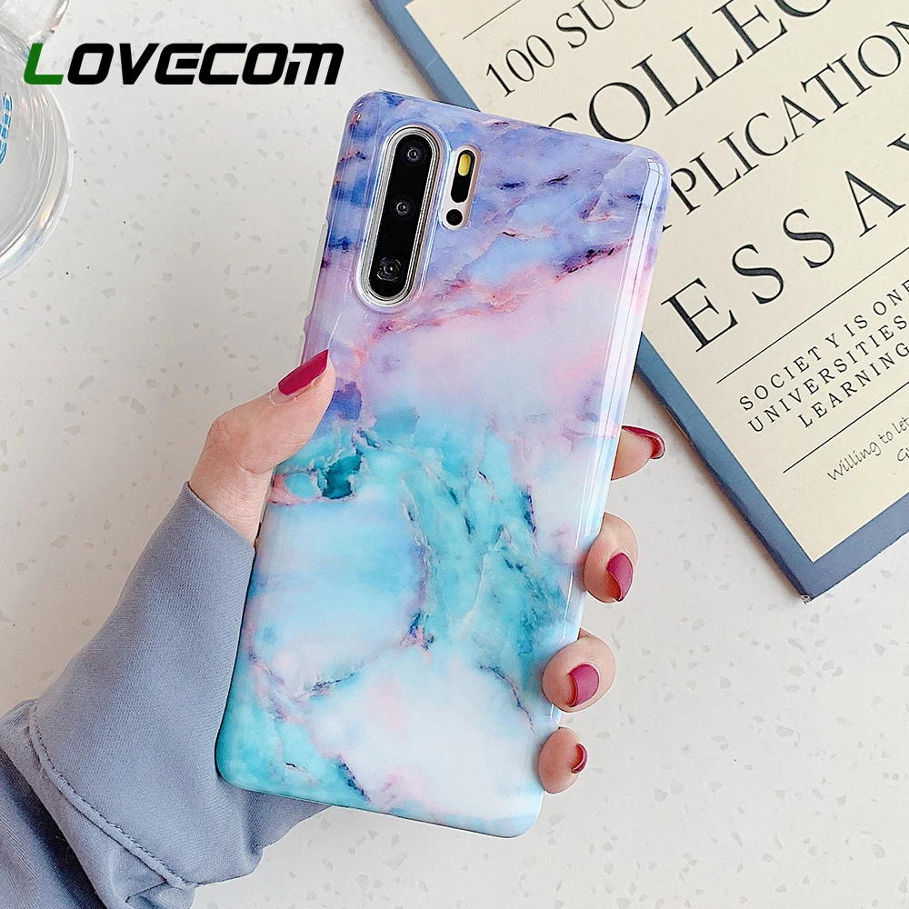 Роскошный градиентный мраморный чехол LOVECOM для телефона Samsung Galaxy S10e S10 S9 Plus Note 10 Pro