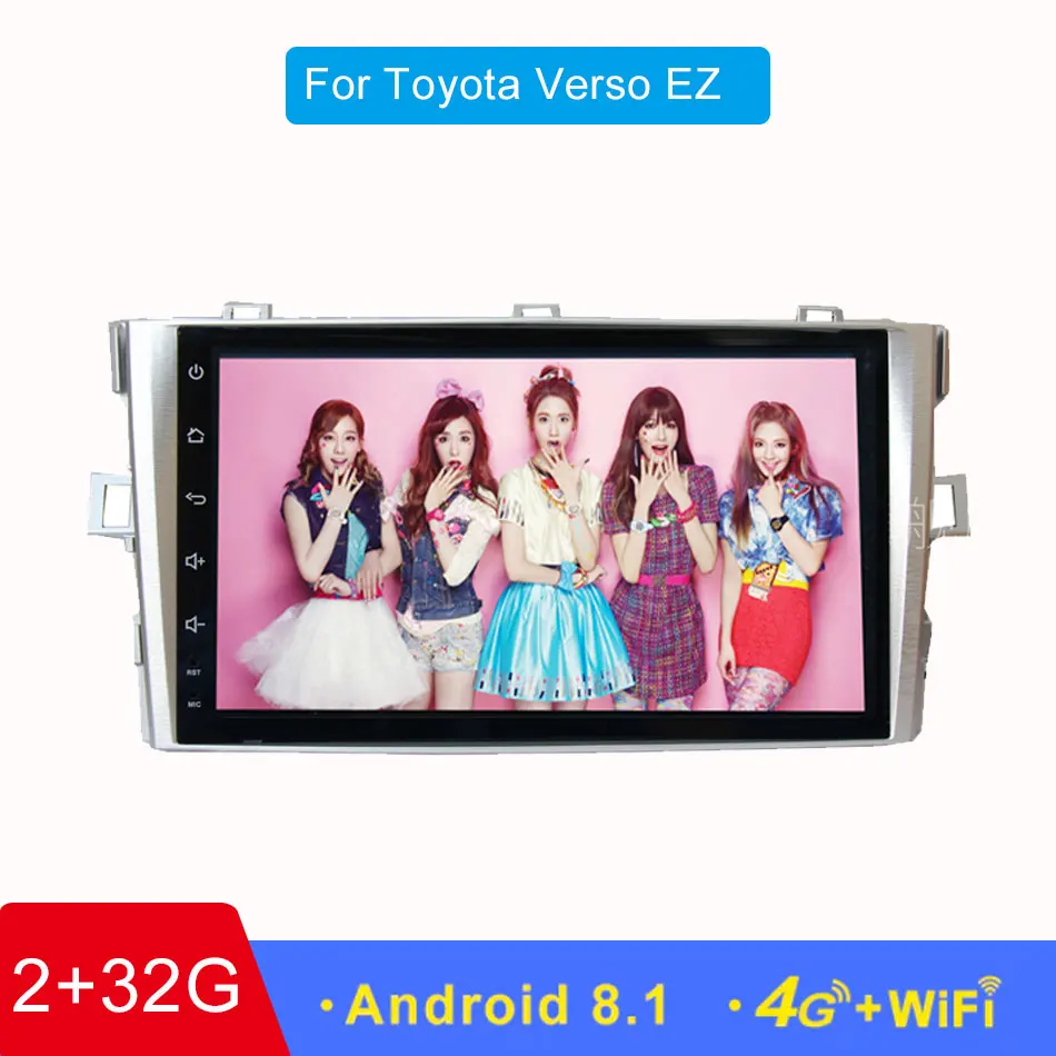 cheap Android 8.0 ROM32GB Car Radio GPS Navigation Central Multimedia for Toyota Verso EZ 2007 2016 Phonebook Bluetooth Handsfree