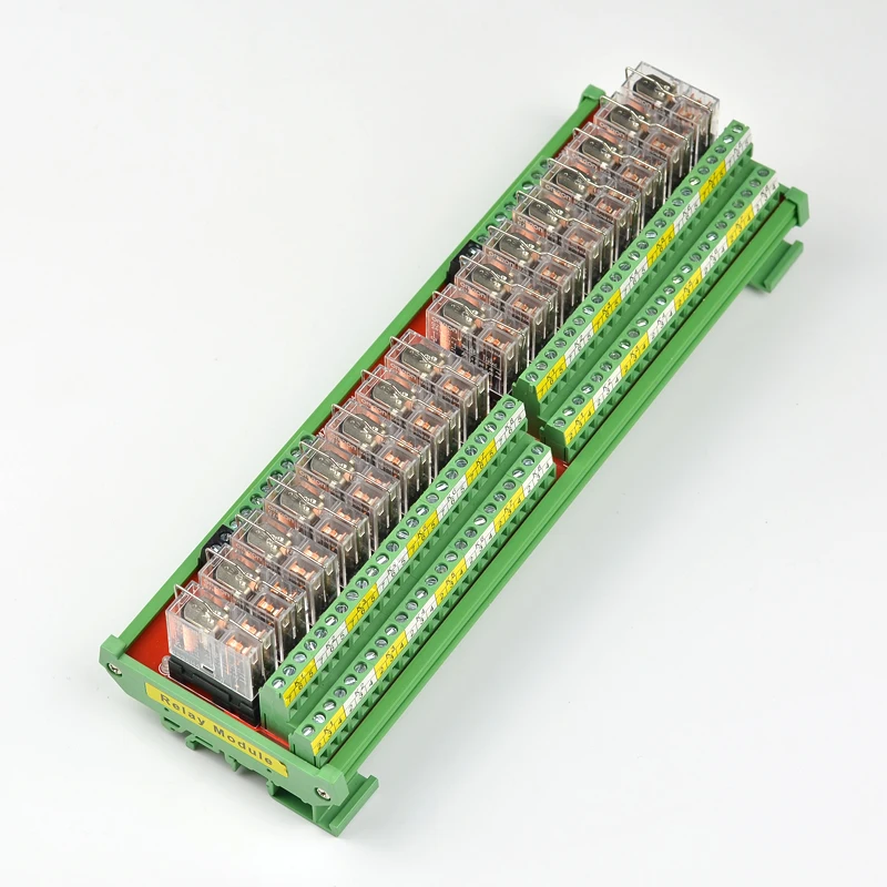 16-канальный релейный модуль 2NO+ 2NC рейку Интерфейс совместим с OMRON G2R-2 5A Вход DC 12V 24V PNP/NPN