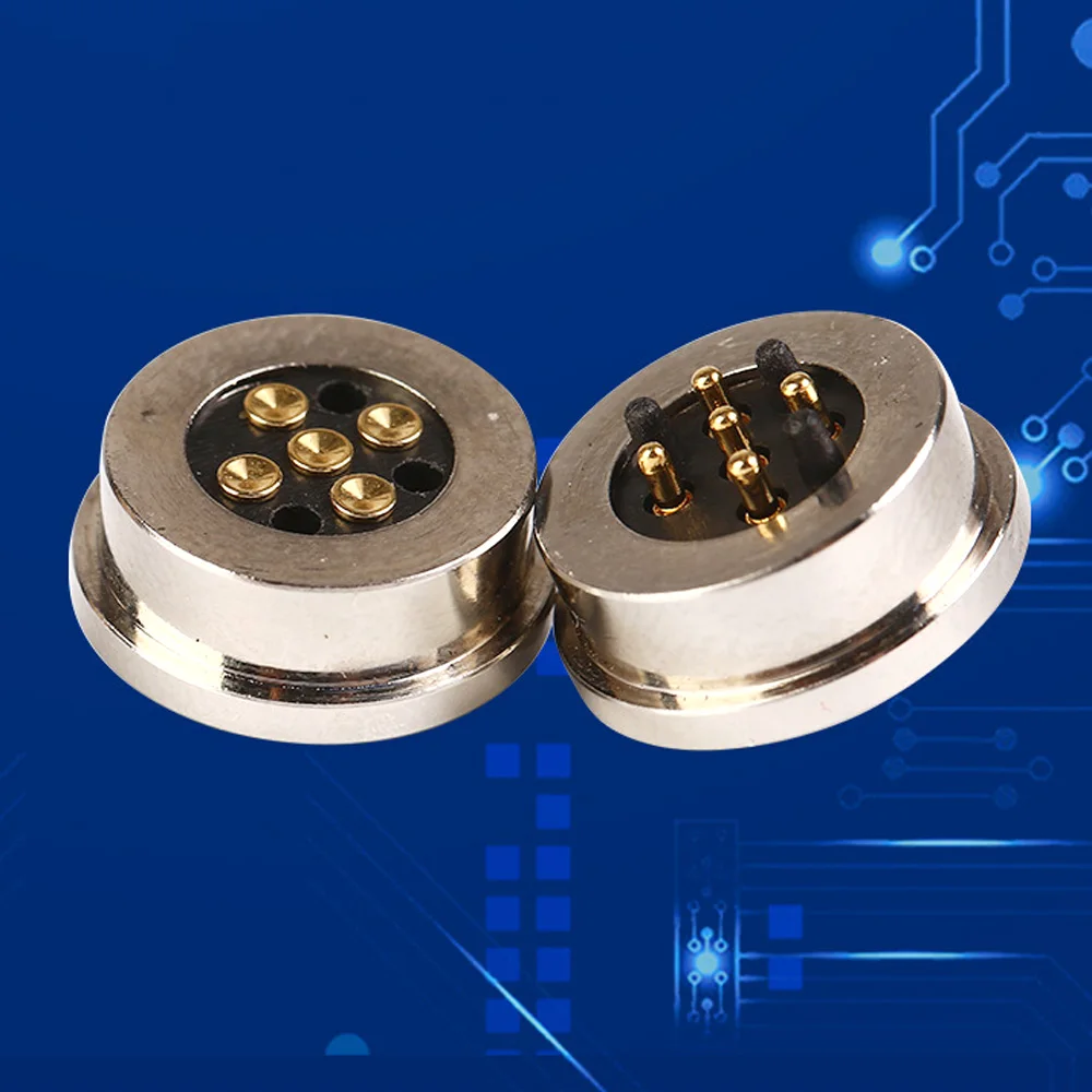 Pino com Coluna de Posicionamento Conjuntos Pinos Forma Redonda Conector Magnético Pólo Pogopin Mola Carregado Pogo Conexão Anti-reverso 2 5 - Image 6