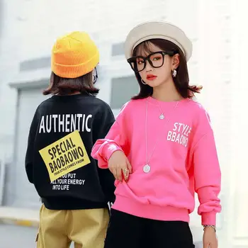 

Teenage Girls Sweatshirt Kids Hoodies Autumn Letter Print Girls Clothes Sport Sweatshirt Children Costume Girls Outfits 10 12 Y