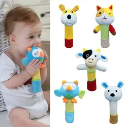Милые мягкие плюшевые хватательные игрушки для новорожденных, милый мультяшный Колокольчик для животных, погремушки, Обучающие Мягкие