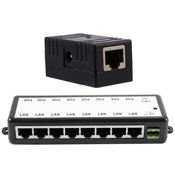 

1pcs Poe Splitter Injector Passive Dc Power Wall Mount Adapter & 1pcs 8 Ports Poe Injector Poe Splitter