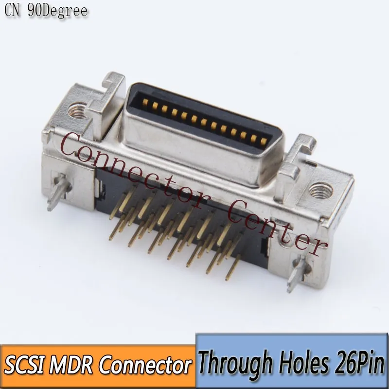 Разъем MDR SCSI Pitch 1 27 26PIN под прямым углом 90 градусов совместимый с 3M 10226 52A2|connector