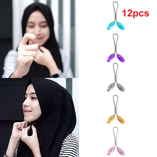 Women Jewelry Headscarf Pearl Pins Clip Pins Hijab Scarf Clips Shawl  Accessories