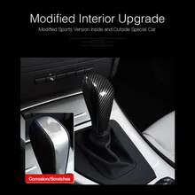 Автомобильные аксессуары, ручка переключения передач из углеродного волокна, чехол, ручка переключения передач для BMW 3 серии E90 E92 E93 E87 2005-2012, автомобильный стиль