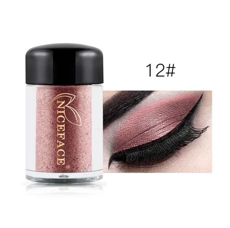 12 Shimmer Eye Shadow Косметика Макияж сияющий блеск жемчуг металлик Алмаз губы рыхлый пигмент порошок косметический макияж для глаз TSLM2 - Цвет: 12