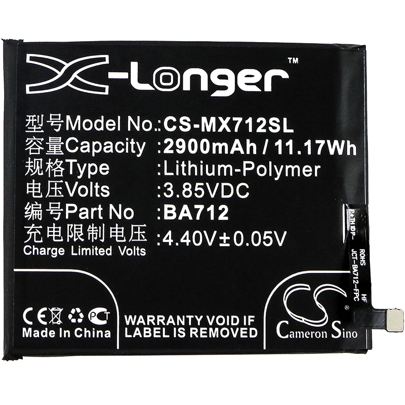 Cameron sino 2900mAh аккумулятор для Meizu M6s, M712c, M712M, Meilan S6, BA712.etc