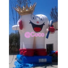 Воздушная до двери, надувные зубы и игрушечная зубная щетка для стоматолога рекламы, дешевые Оксфордские наружные надувные зубы модель