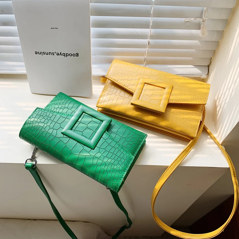 

Luxury Brand Crocodile pattern Flap bag 2019 Fashion New Quality Leather Women's Designer Handbag Small Shoulder Messenger Bag