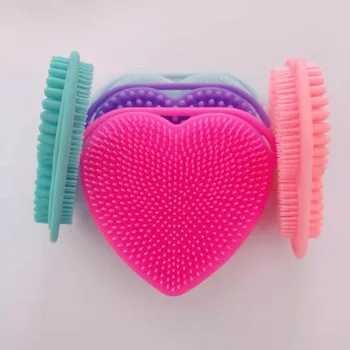 

Silicone Heart Shape Clean Make Up Wash Brushes Silica Scrubber Board Cosmetic Cleaning Tools For Exfoliating Blackhead Remover