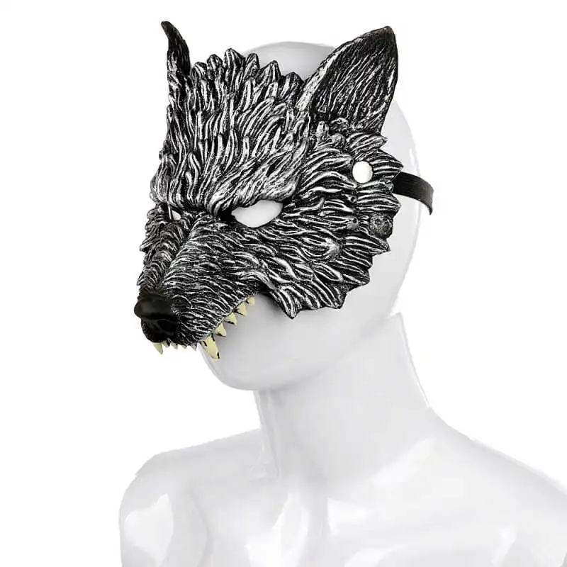 Реалистичная маска для косплея волка на Хэллоуин, карнавальный костюм, карнавальный костюм, аксессуары для 3D животных, страшная маска для взрослых, унисекс