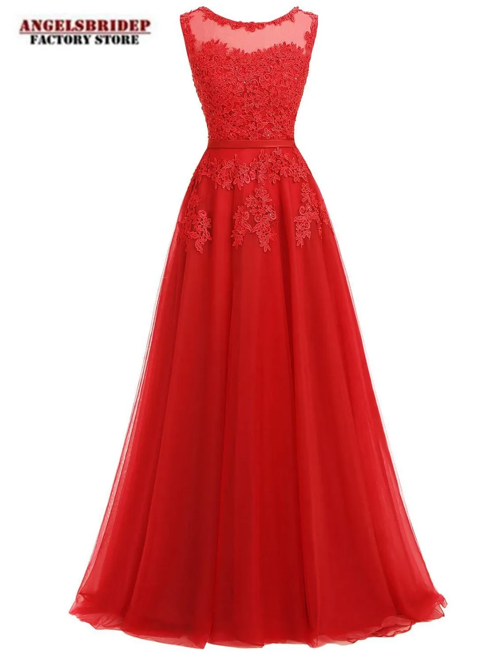 Fashion-Sheer-Neck-Long-Evening-Dresses-Vestidos-de-festa-Applqiue-Empire-Waist-Floor-Length-Prom-Pageant (2)