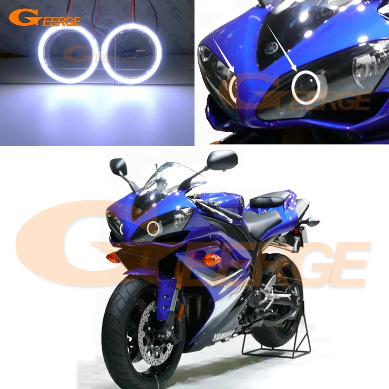Для Yamaha R1 YZF 2004 2005 2006 2007 2008 отличные ультра яркие COB Светодиодные глаза ангела DRL