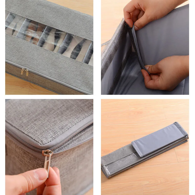  Foldable Waterproof and Dustproof Storage Shoe Box Washable Storage Box Bedroom Bed Bottom Debris T