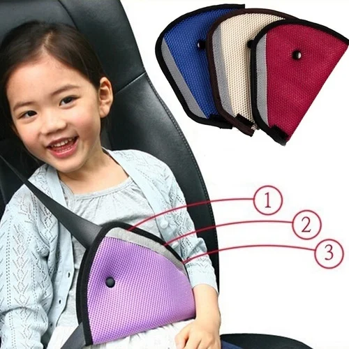 Festnigt Breathable Car Child Safety Cover Shoulder Harness Strap Adjuster Kids Seat Belt Clip 