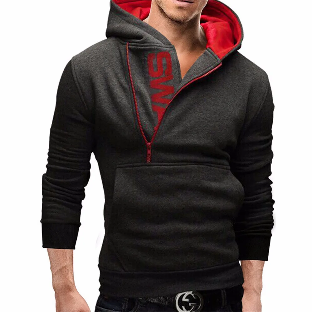 Kopen Assassins Creed Hoodies Mannen Modemerk Rits Brief Afdrukken Sweatshirt hip hop trainingspak Capuchon streetwear zwarte Hoodie