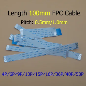 

2pcs New Type A B 10cm 100mm FFC FPC 0.5 1.0 pitch Flat Ribbon Flex Cable Power Button 4p 6p 9p 13p 15p 16p 36p 40p 50p
