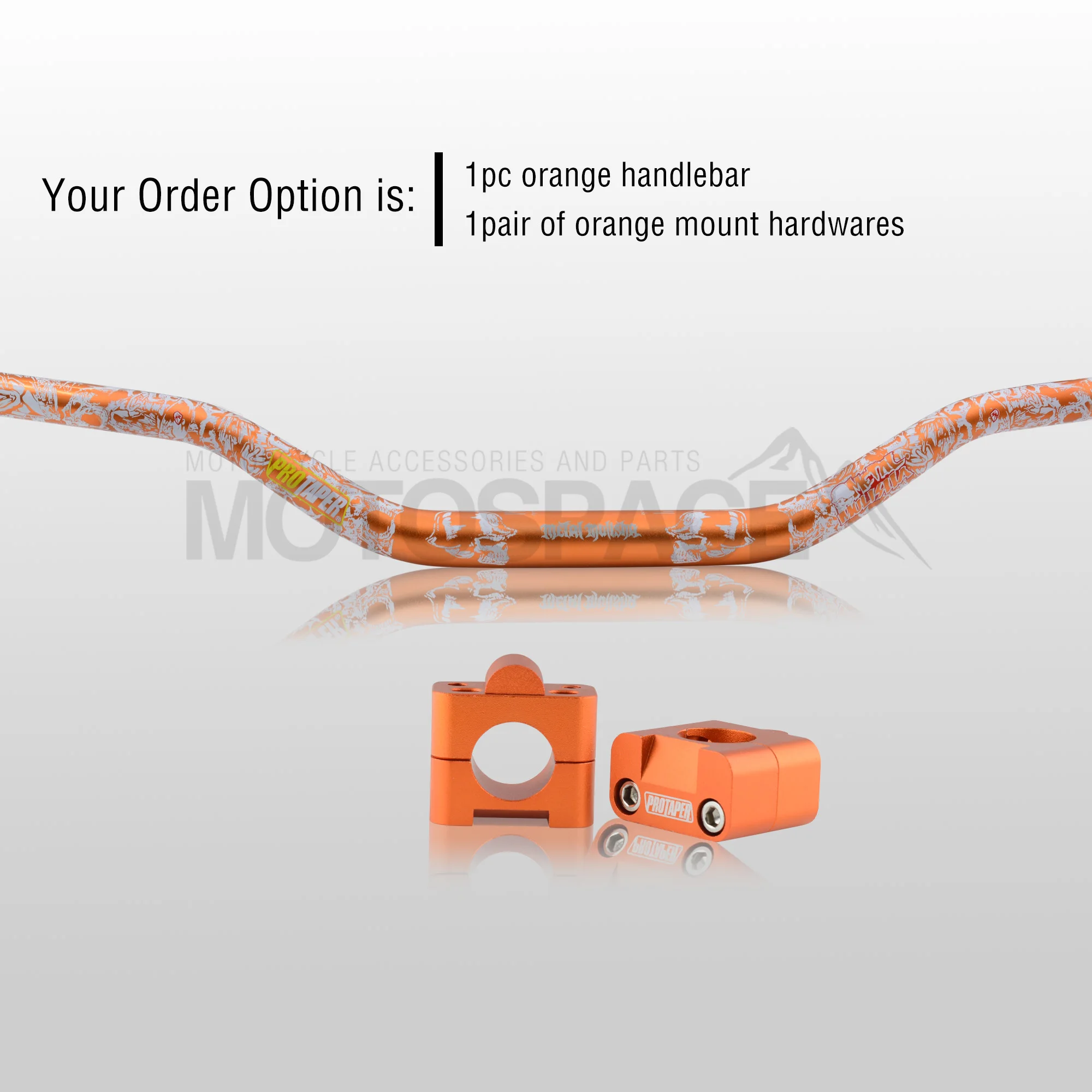 Orange Combo2 Руль для Pro Taper Pack Bar 1-1/" Mulisha ручка бар колодки Захваты Pit Pro Гонки Грязь велосипед ямы мотоцикл с адаптер cnc - Цвет: Orange Combo2