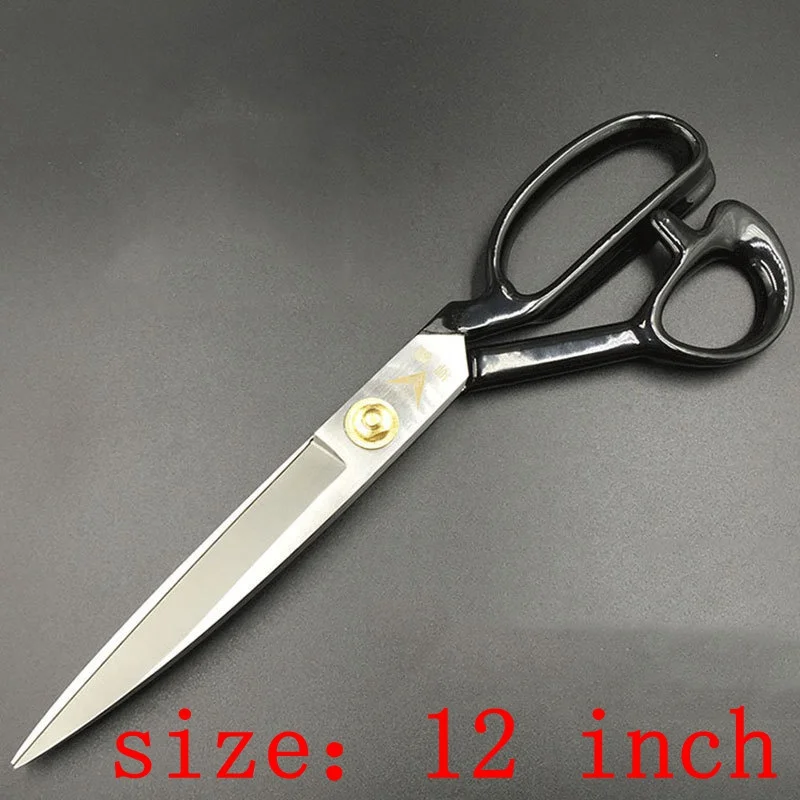 12 inch Профессиональные ножницы для шитья портных вышивальных ножниц ножницы из нержавеющей стали резак для одежды - Цвет: 12 inch