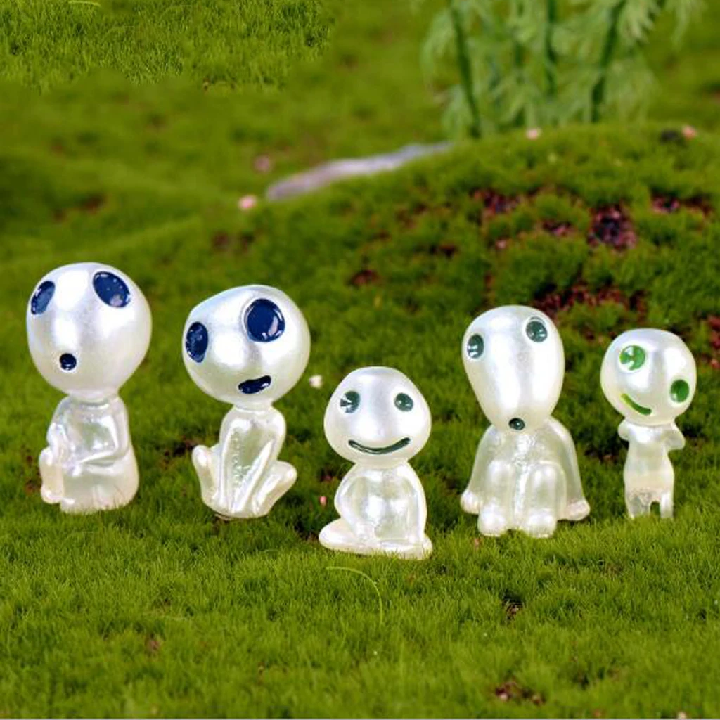 10x Micro Luminous Alien Mini Tree Elf Doll Toys Figure House Gardening Potted DIY