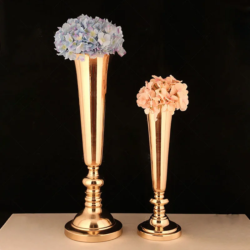 Европейский искусственный цветок стенд романтическая кованая металлическая ваза-подсвечник Декор Свадебные Цветочные Вечерние для дома дорога свинец цветок