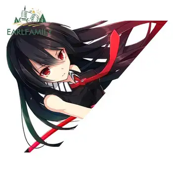 

EARLFAMILY 13cm x 10.6cm for Design Akame Ga Motorcycle Stickers Waterproof 3D Funny Car Sticker Bumper Vehicle Window Decal