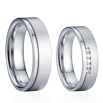 Anillos de boda para promesa de boda de compromiso de joyería de titanio para pareja anillos de boda