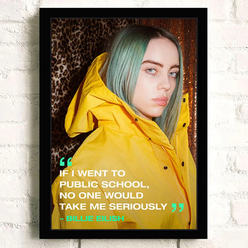 Billie Eilish художественный плакат Европейская музыкальная звезда картины с певцом HD печатная живопись Современная Настенная художественная постер для гостиной ZS201 - Цвет: Сливовый