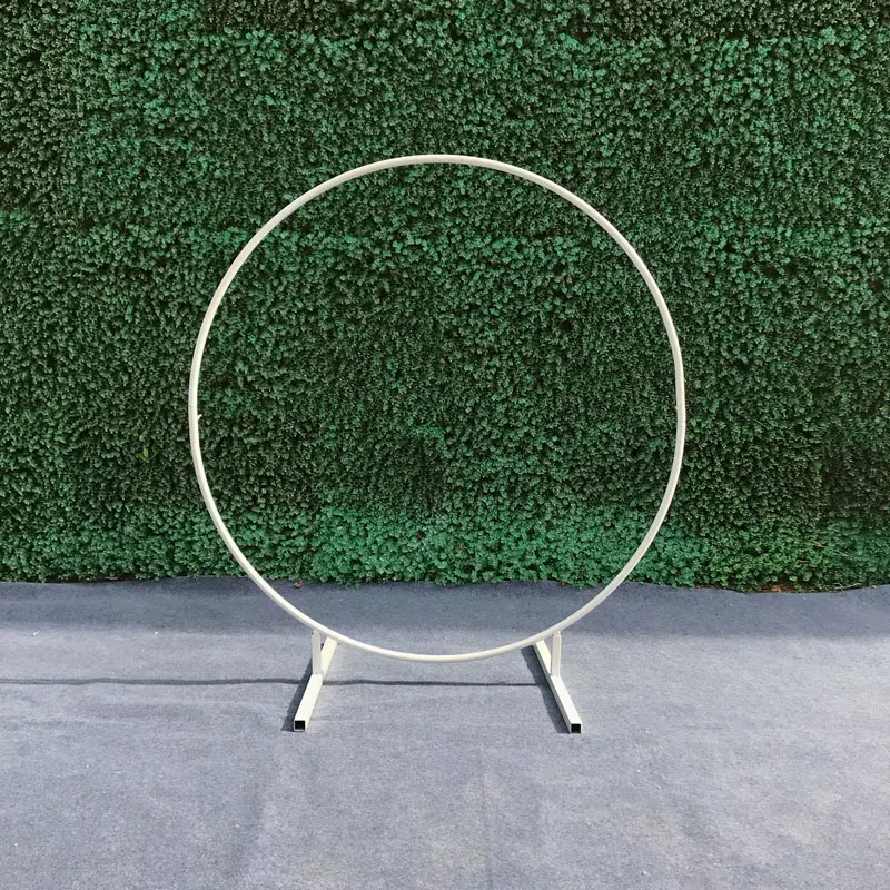 Wedding Arch door Background Wrought Iron Shelf Decorative Round Party Background Shelf Flower with Frame Christmas decoration