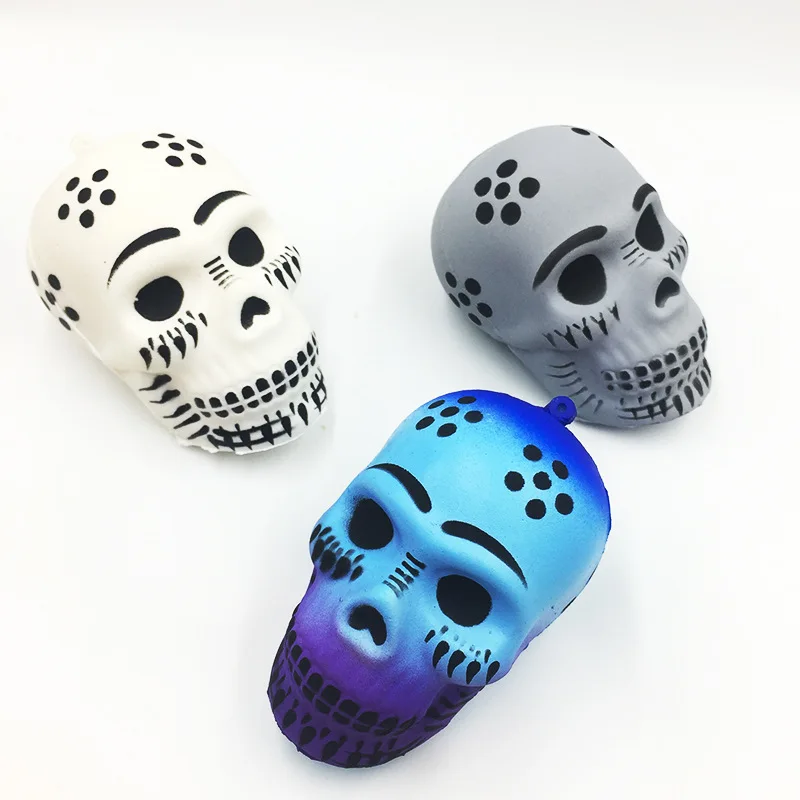 Jumbo Мягкие игрушки Дети медленно поднимающиеся антистрессовая игрушка Хэллоуин Пасхальный череп декомпрессионные игрушки забавные детские подарки экструзионные игрушки