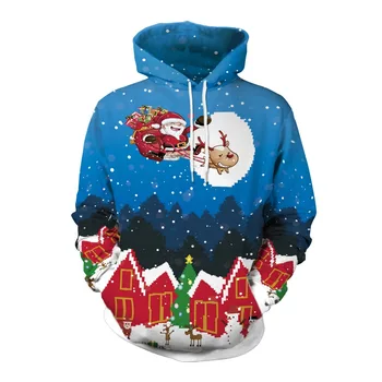 

Cute print Christmas sweater for men and women 3D printed Christmas costumes Santa costume
