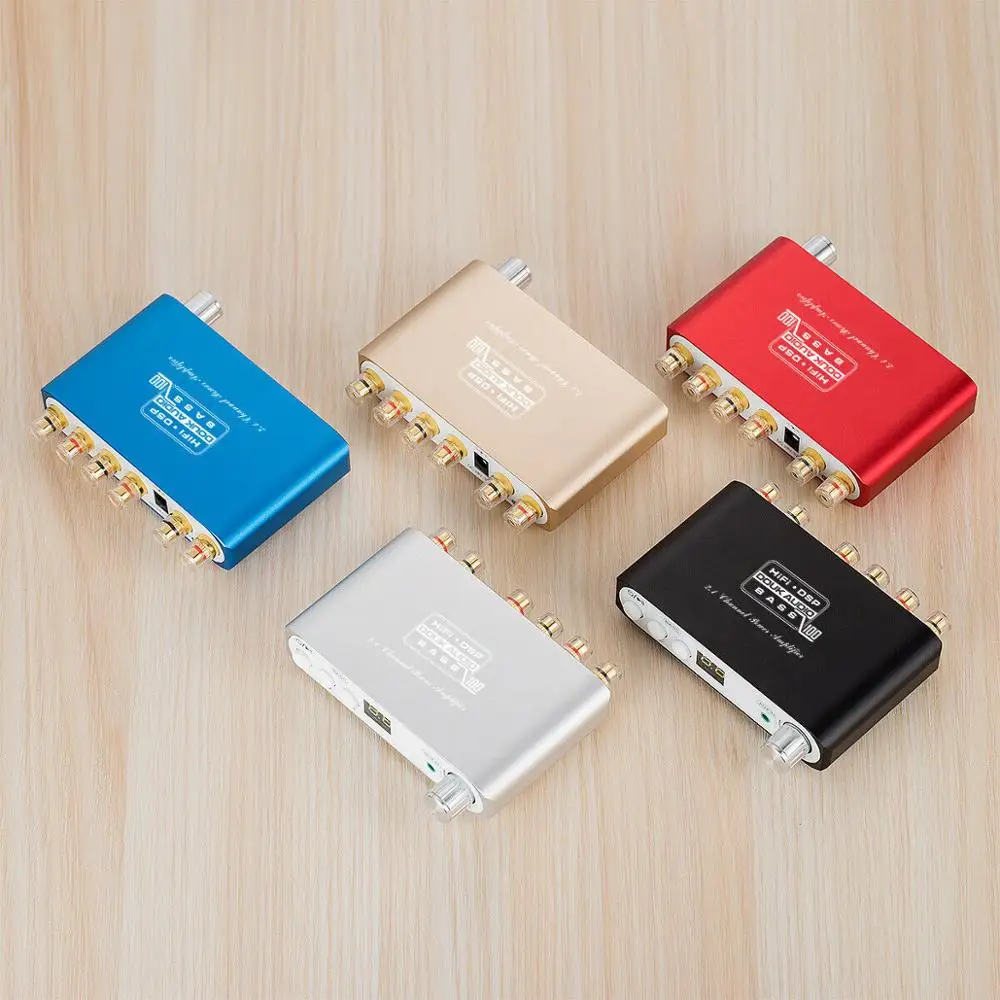 Douk аудио Bluetooth DSP цифровой усилитель мощности 2,1 канальный сабвуфер бас класса D Мини Hi-Fi аудиоусилитель приемник