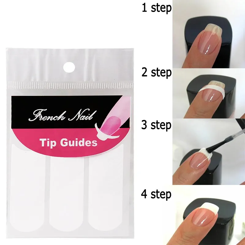 1 Набор из белого наклейки для французского маникюра Лак для ногтей nail art Стиль Пальцев руководство наклейки сделай сам наклейки линии