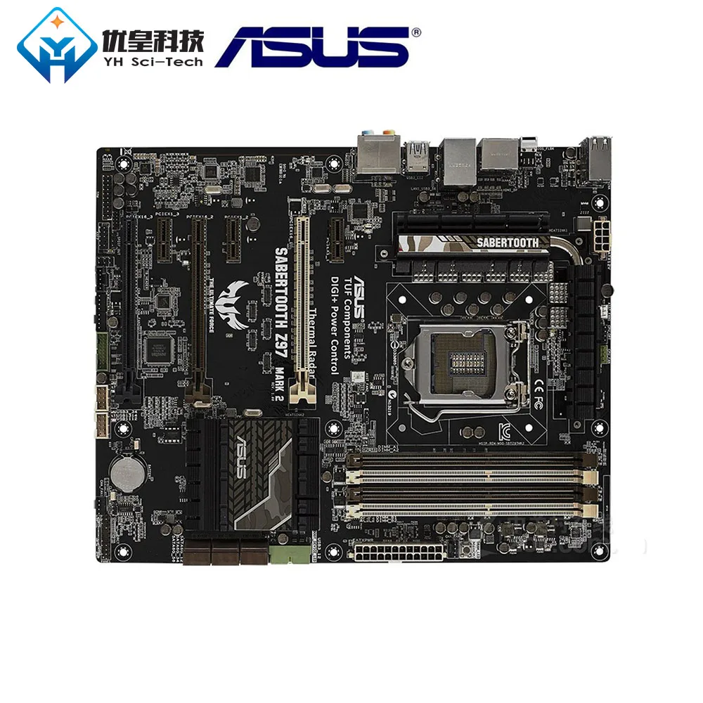 

Asus SABERTOOTH Z97 MARK 2 Original Intel Z97 Used Desktop Motherboard Socket LGA 1150 Core i7/i5/i3/Pentium/Celeron DDR3 ATX