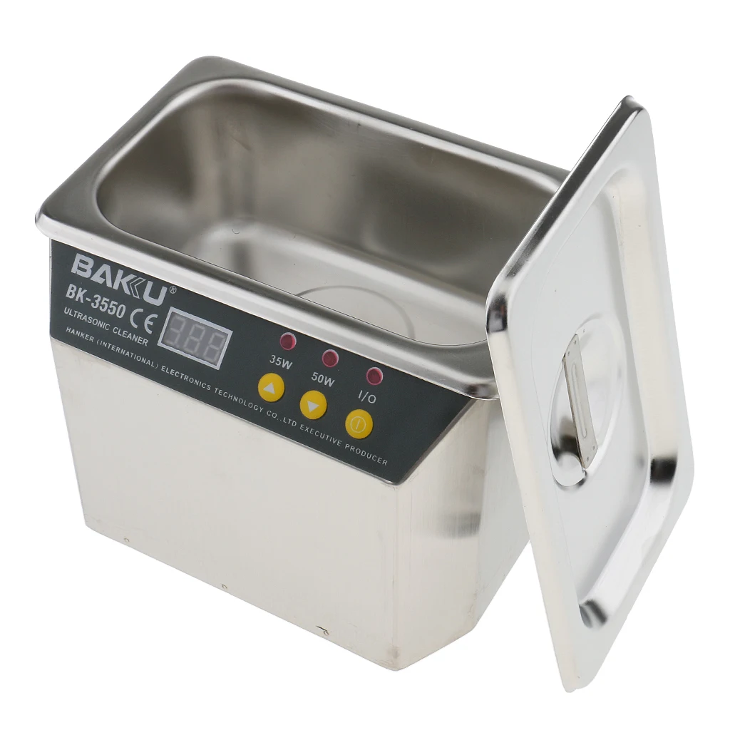 Ultrasonic Jewelry Watch Glass Cleaner Electronic Parts Cleaning Machine EU Plug