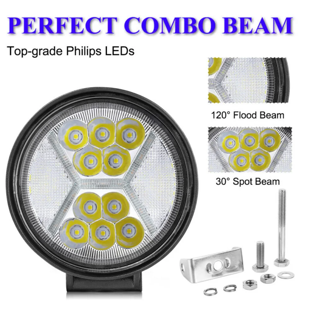 

2x 5inch 140W 6000K Spot Round LED Driving Work Light Fog Lamp Auto Car ATV 4WD