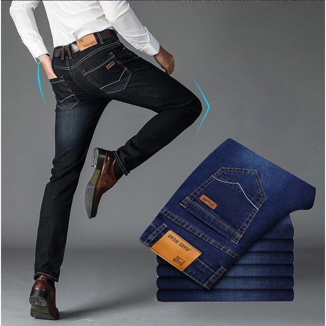 

Spring and Summer Stretch Men 's Jeans Men 's Loose Straight Men 's Pants Slim Men 's Pants Business Large Size Men 's
