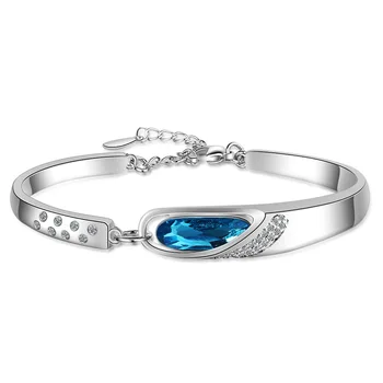 

Bracelets Women INS Non-mainstream Design tears of angel Blue Artificial Crystal Bracelet Ocean Star Bracelet