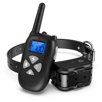 

P11/P12 1 to 2 Bark-stop Collars 500m Remote Control Electric Shock Vibration USB Charging Waterproof Pet Dog Training Collar