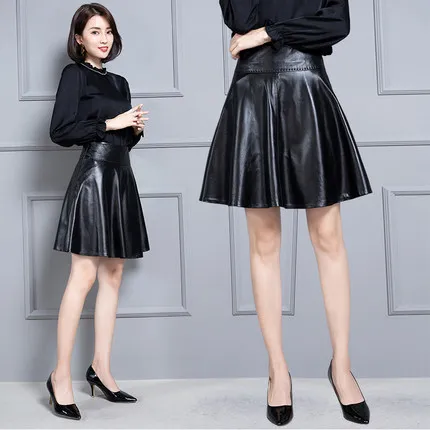 

Top brand Fashion 2020 New Genuine Sheep Real Leather Skirt K46 high quality