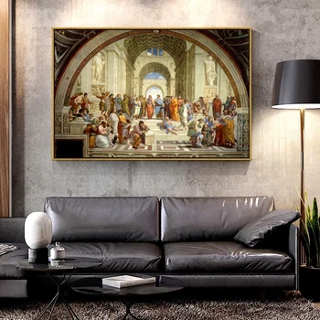 

Artcozy School of Athens Canvas Painting for Home Decoration Canvas Printings Figure Painting Spray Painting Waterproof Ink
