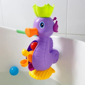 

2020 New Kids Shower Bath Toys Cute Yellow Duck Waterwheel Elephant Toys Baby Faucet Bathing Water Spray Tool Dabbling Toy