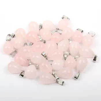 

3pcs Round Drop-shaped Natural Stone Pendants Charms for Jewelry Making DIY Necklaces Earring 13x18mm