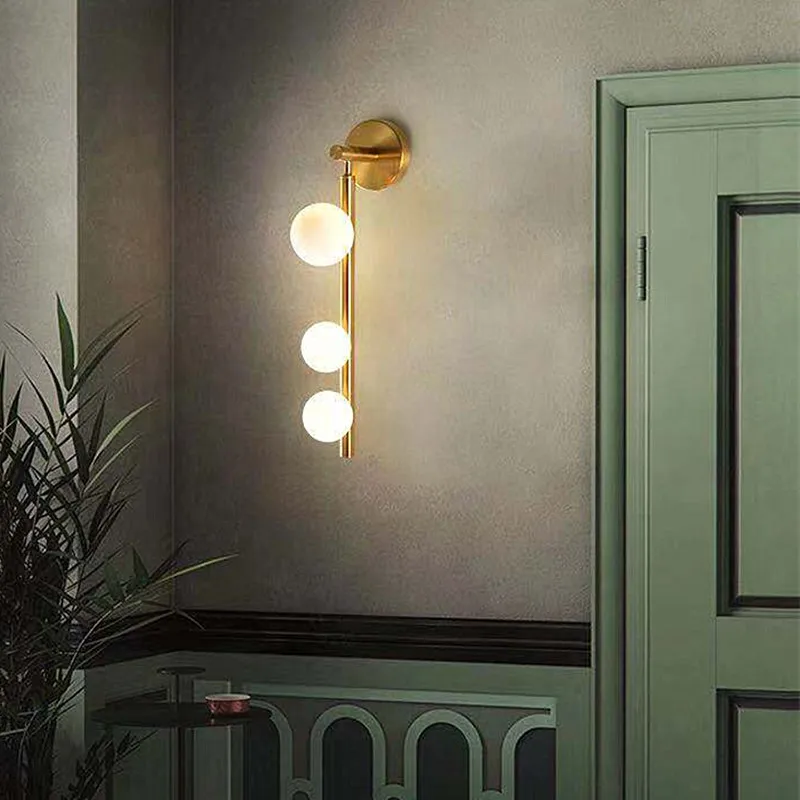 

Nordic designer wall lamp Decorative bubble light for Bathroom TV Background Wall Mirror Vanity Light G9 Black gold wall light