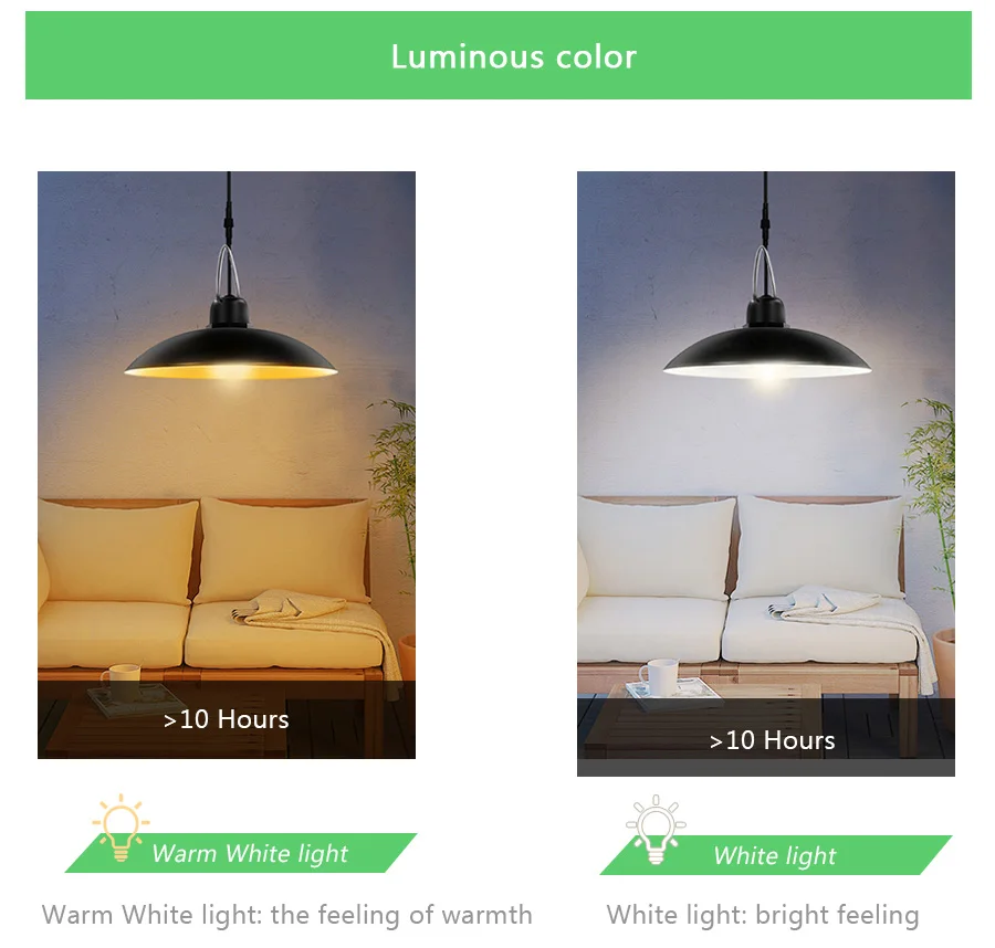 Double Head Solar Pendant Light Outdoor Indoor Solar Lamp With Line Warm WhiteWhite Solar Lighting For Camping Garden Yard (7)
