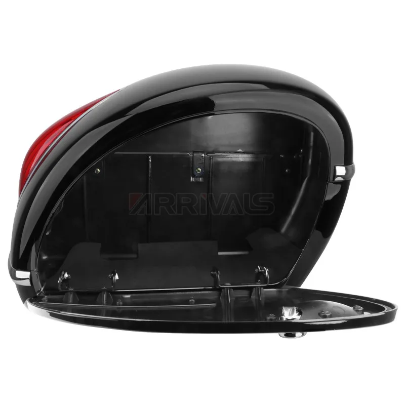 Universal Motorcycle LED Saddle Bags Side Storage Luggage Hard