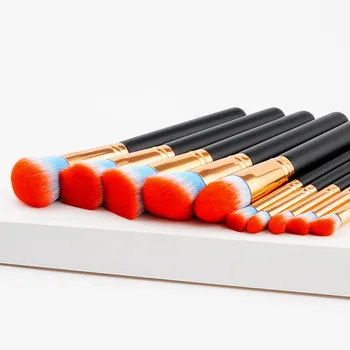 

10PCS Make Up Foundation brush Nylon eyeshadow eyebrow eyeliner soft Cosmetic Brushes Eye Shadow pinceis de maquiagemj319